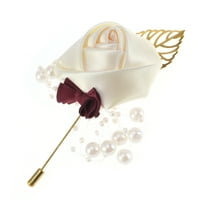Creative Pearl Brooch Trendy Simulacijski cvijet Boutonniere odjeća za vjenčanje Bridal Brideroom banket