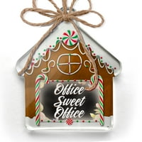 Ornament tiskan jednostrana cvjetna granična kancelarija Sweet Office Christmas Neonblond