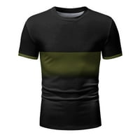 Advoicd majice za muške tanke fit majice kontrast majica gradijentna ploča kratki rukav pamuk vrh V