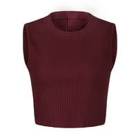 Ženski prsluk 4xl Ženske vrhove Solid tenk Ženski vrhovi košulje prsluk pulover bez rukava ženska bluza
