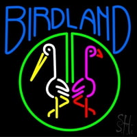 Birdland LED neonski znak 16 visok 16 širok crni kvadratni akrilni podlozi, sa dimmerom - premium izgrađen