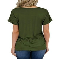 Seksi ples žene vrhovi majica kratkih rukava Leopard Print TEE Labav majica Daily Cayer bluza Army Green