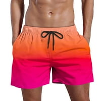 FESFESFES Men Casual Modne gradijentne kratke hlače sa džepovima Elastična struka hlače na plaži ispod