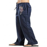 Paille muški dno elastične struine pantalone nacrtavajuće hlače Leisure Jogger Loungewear Plava 2xl