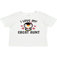 Inktastic volim svoju sjajnu tetku sa slatkim pingvinom i srcima poklon djevojčice majica