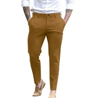 Zuwimk Muške hlače Ležerne prilike, Muški opušteni fit Stretch Carego Pant Yellow, XL