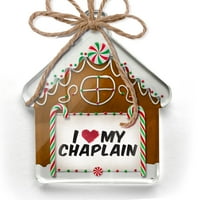 Ornament tiskan jednostran sam srčani ljubavi mog mog chaplain božićnog neonblonda