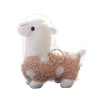 Yoone Key Lanci Dekorativni ukras za životinje Stojeći Alpaca plišana punjena igračka za ručne torbe