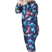 Dječji kupaći kupaći kostimi za djevojčice Dinosaur cvjetni print dugih rukava kupaći kostimi za sunčanje