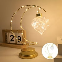 Iron Dekorativna lampa, ukrasna lampa za tablicu baterije, toplo svjetlo LED žarulja Namotavanje željeznog