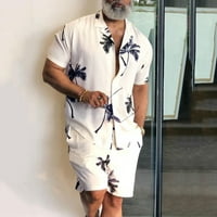 Iopqo Muška odijela Muška ljeta Velika veličina Fitness Otvoreni dvodijelni odijelo Andhome odjeća pidžama