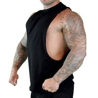 Muški čučanj i izjednačene s crnim majicama bez rukava Top 2x-velika crna