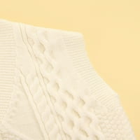Seyurigaoka Knit bez rukava, gumb-down Solid boja V-izrez Cardigan