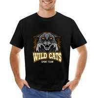 Wild Cats Sport Team Muška grafička majica Vintage kratki rukav Sport Tee Black 5XL