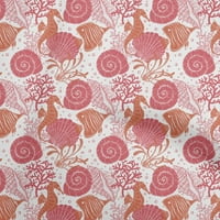 Onuone pamučne kambric ružičasti tkanini okean podvodni život prestanak opskrbe Ispiši šivanje tkanine sa dvorištem širom