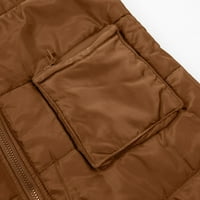 SNGXGN ženska odjeća prsluk vjetrootporna zip jakna nalik na jakna ženski prsluk, a, veličina l