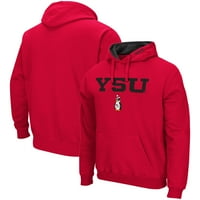 Muški Colosseum Red Youngstown State Penguins Arch i logo Pulover Hoodie