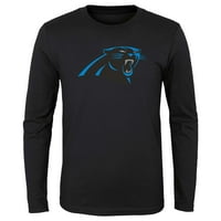 Predškolska crna Karolina Panthers Primarni logo Majica s dugim rukavima