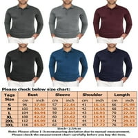 Avamo Men Polo majica Casual Dugme s dugim rukavima dolje pulover bluza Classic Fashion Polo Golf Sport