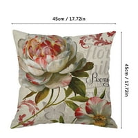 PJTEWAWE Jednostavna i kreativna posteljina jastučnice američki cvijet jastuk zeleni cvjetni list jastuk