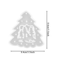 Heiheiup Snowflake Privjesak Privjesak Silikonska privjesak za ključeve Santa Početna DIY Clear najlonjski nit za