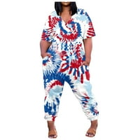 Amtdh Ženska američka zastava Štampari za zastave Izlasci hlače Plaža Lagane hlače Lady Work Casual