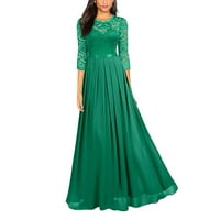 Haljine AAYOMET MAXI za žene casual vintage Solid Boja haljina za čipke princeze sudska haljina