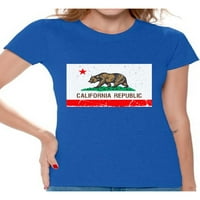 Awkward Styles California Republic zastava Thirt California Flag Majica Kalifornijske košulje za žene