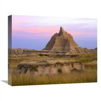 Globalna galerija u. Sandstone formirati i travnjak, Nacionalni park Badlands, Južna Dakota Art Print