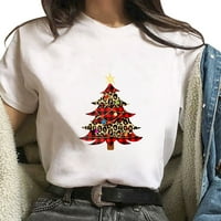 Sretne božićne ženske majice kratki rukav smiješni božićni tisak