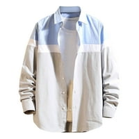 Modna majica dugih rukava s dugim rukavima Otvorena prednja kaputa za bluze za patchwork bluze topls