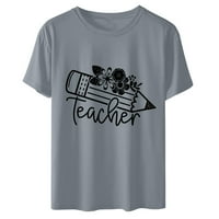 Kratka košulja Trendi učiteljski dan Slatka tiskana kratkih rukava Grafičke majice Labavi fit Basic
