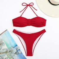 Ženski bandeau zavoj podesivi bikini set Push up Brazilski kupaći kostimi za kupaće kostimu Bikinis
