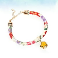 Ogrlica za kućne ljubimce Podesiva ogrlica kreativni cvjetni uzorak zvona zvona za kućne mačke mačeg