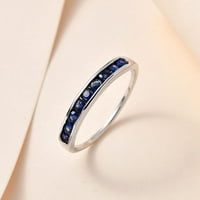 Trgovina LC Blue Sapphire Okrugla Sterling Silver Platinum pozlaćeni večni prsten za ženske nakit veličine