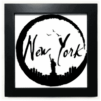 Njujork USA Liberty Outline Crna Square Frame Frame Slika zidna tabla
