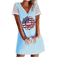 Dan nezavisnosti Žene Haljine 4. srpnja Američka zastava Star Stripes haljina Nezavisnost Dnevna haljina
