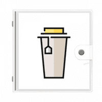 Jednostavnost Karikatura mleka za čaj za čaj za čaj piksela Photo Album Novčanik Wedding Family 4x6