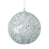 Wendunide Domaći dekor Božićni rhinestone Glitter Baubes Xmas Tree Ornament ukras visi srebro