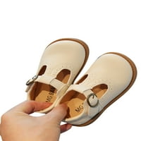 Gomelly Kids Girls Haljine cipele Neklizne stanovi Comfort Mary Jane Casual Djevojka kožna cipela bijela