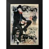 Vintage Apple Collection Crni moderni uokvireni muzej umjetnički print pod nazivom - Grillon