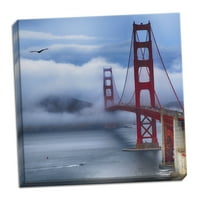 Gango Domaći dekor Golden Gate Brii Vii od Rita Crane; Jedna 24x24IN ručno rastegnuta platna