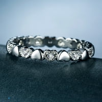 Keusn Love Micro-Inlaid cirkon zvona Simple i prekrasan dijamantni prsten nakit zaljubljenih W