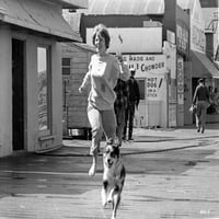 Unutar Daisy Clover žena koja radi s psom na putu za fotografije