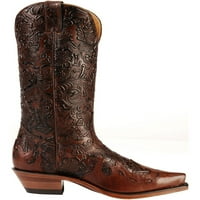 Boulet Western Boots ženske kaubojske kože Dankan Brown Chestet 2603