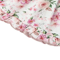 Elfinbe Baby Girl Fresh Lijep cvjetni print Pleted struk traka A-line haljina, 3-24m