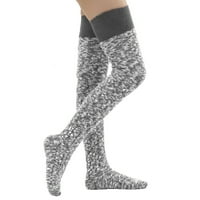 Dyfzdhu Wophi Visoki pamučni pamučni pleteni zimski čarapa za čarapu Vintage Topla Extra dugačka noga