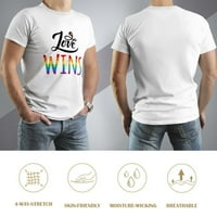 Ljubav osvaja Rainbow Gay Parade LGBT prava Muška grafička majica Vintage kratki rukav Sport Tee White