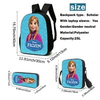 Slatka smrznuta puštaj ruksak za školu, ruksake za tinejdžere, ruksak ručak za ručak i futrolu za olovke, prinčevi dizajn ruksak