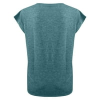 Bluze bez rukava za žene Dressy casual moda uzročno - izrez Čvrsta bluza majica bez rukava Ljetni vrhovi